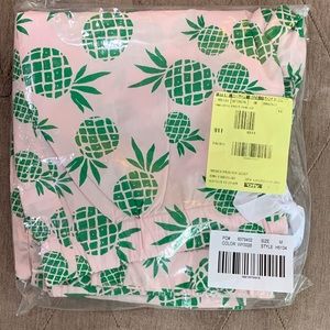 J. Crew Pineapple Party Pink & Green Pajama Pants - Sz M - NWT